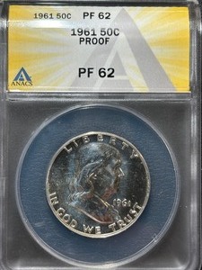 1961 Franklin Half Dollar Proof ANACS PF62