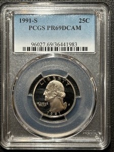 1991-S Washington Quarter Proof PCGS PR69 Deep Cameo
