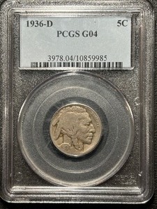1936-D Buffalo Nickel PCGS G4