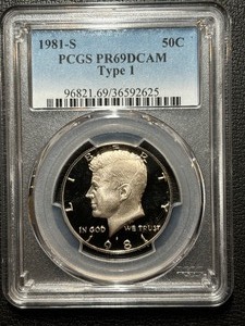 1981-S Kennedy Half Dollar Proof PCGS PR69 Deep Cameo Type 1