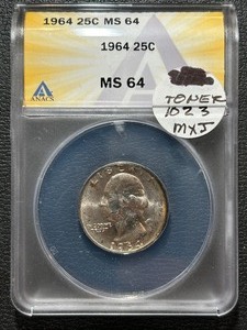 1964 Washington Quarter ANACS MS64