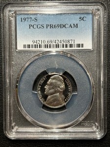 1977-S Jefferson Nickel Proof PCGS PR69 Deep Cameo