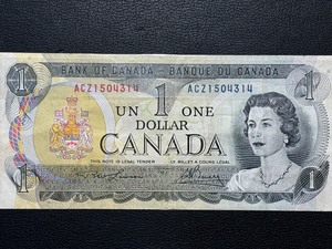 1973 Canada $1 Dollar Bill