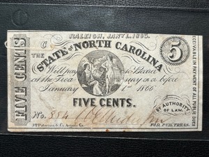 State of North Carolina 5 Cents Voucher