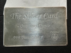 1 Ounce .999 Fine Silver Card