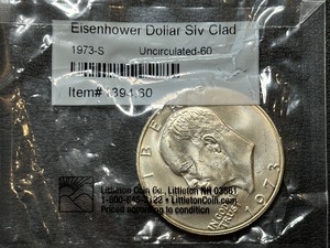 1973-S Eisenhower Dollar Silver Clad Uncirculated 60