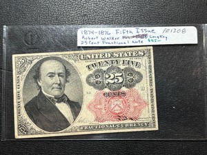 1874 Red Seal 25 Cent Fractional Note