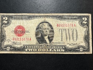 1928 D Red Seal $2 Dollar United States Note