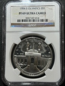 1984-S Olympics Silver Dollar Proof NGC PF69 Ultra Cameo