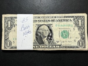 25 Green Seal $1 Dollar Barr Notes