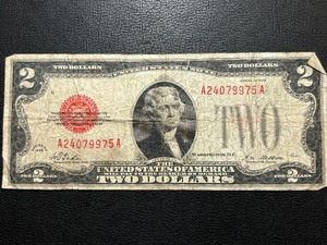 1928 Red Seal $2 Dollar United States Note