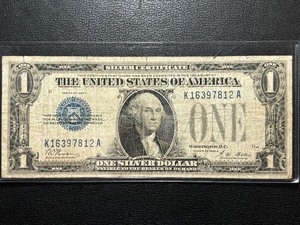 1928 A Blue Seal $1 Dollar Silver Certificate Funnyback