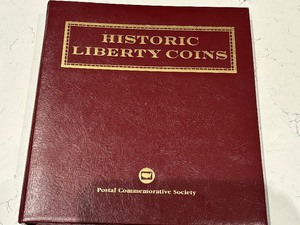 Book of Liberty Coins Includes 11 Coins and Stamps