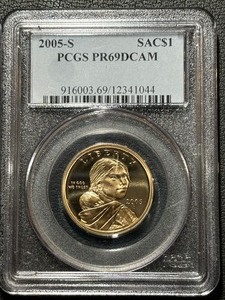 2005-S Sacagawea Dollar Proof PCGS PR69 Deep Cameo