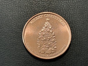 lot 11 image: 1 Ounce .999 Fine Copper Christmas Round
