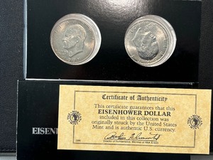 lot 30 image: Eisenhower Dollar Coins