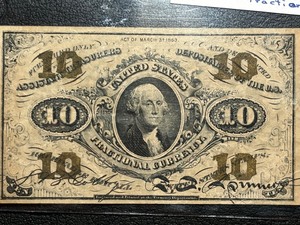 lot 54 image: 10 Cent Fractional Currency