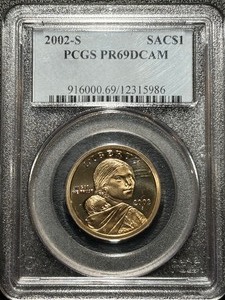 lot 59 image: 2002-S Sacagawea Dollar Proof PCGS PR Deep Cameo