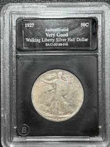 lot 66 image: 1927 Walking Liberty Half Dollar VG