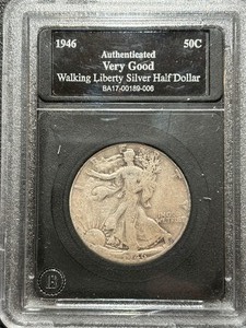 lot 123 image: 1946-D Walking Liberty Half Dollar VG