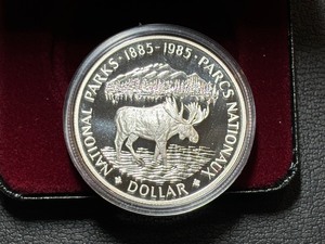 lot 114 image: 1985 Canada Silver Dollar National Parks