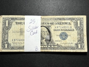 lot 84 image: 25 $1 Dollar Silver Certificates
