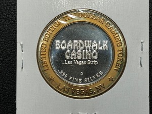 lot 93 image: .999 Fine Silver $10 Dollar Gaming Token