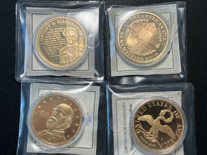 lot 186 image: Gold Layered Jumbo Coins