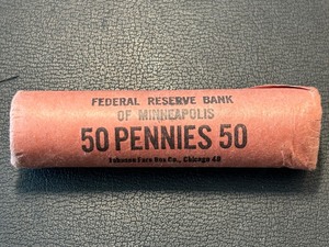 lot 144 image: Lincoln Cent Roll