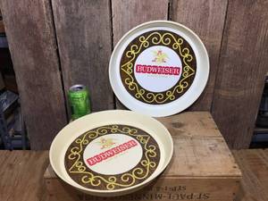 lot 113 image: 2 Vintage Budweiser Plastic Beer Trays