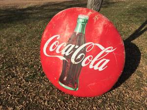 lot 105 image: Vintage Coca Cola 48 Button Sign - Wow