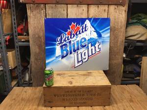 lot 152 image: Labatt Blue Light Embossed Aluminum Sign 2002