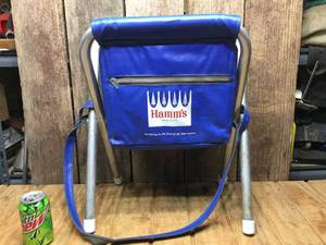 lot 163 image: Vintage Hamms Folding Cooler Seat - Wow