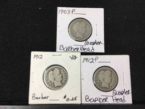 lot 207 image: 3 Barber Quarters 1903-1912