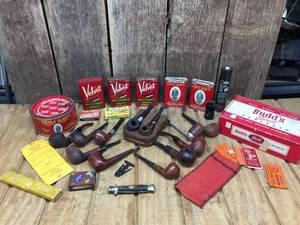 lot 219 image: Vintage PipeTobacco Smoking Tins-Pipes-Tools