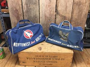 lot 222 image: 2 Vintage Northwest Orient Airline Bags