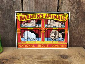 lot 226 image: Rooney Style Barnums Animals Porcelain Sign