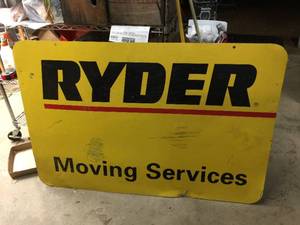 lot 234 image: Ryder Moving Truck Aluminum Sign - 54 x 36