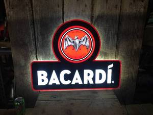 lot 240 image: Bacardi Light-Up Sign - 24 x 18 12 Works