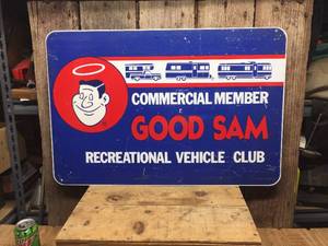 lot 257 image: Vintage Good Sam Commercial Member - 2 Sided Metal Sign