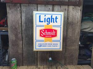 lot 269 image: Vintage Schmidt Beer Light - Beer Light Works