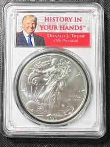 2020 AMERICAN SILVER EAGLE PCGS MS70 TRUMP SERIES