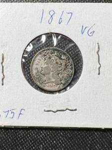 1867 US 3 CENT NICKEL