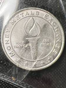 HALF TROY OZ .999 FINE SILVER MONEY METALS EXCHANGE ROUND