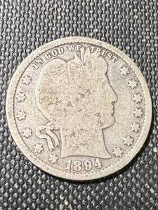 1894 US BARBER QUARTER