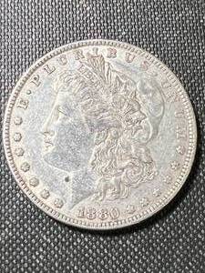 1880-O US MORGAN SILVER DOLLAR