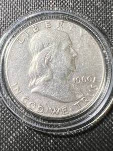 1960 US FRANKLIN HALF DOLLAR IN AIRTITE