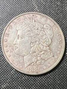 1886 US MORGAN SILVER DOLLAR