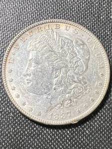 1887 US MORGAN SILVER DOLLAR
