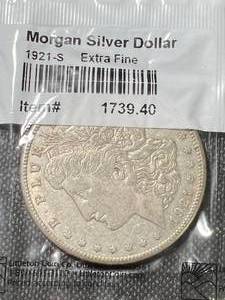 1921-S US MORGAN SILVER DOLLAR XF